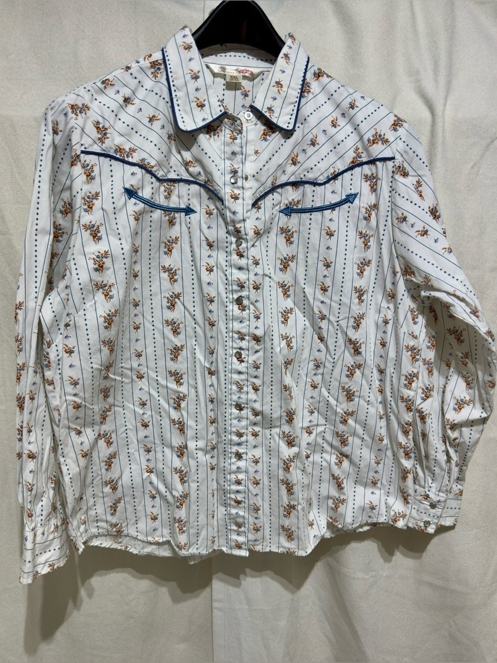 Cumberland Outfitters Womens Pearl Snap Shirt Size XXL Western